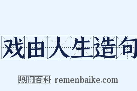 戏由人生造句是什么意思的图片